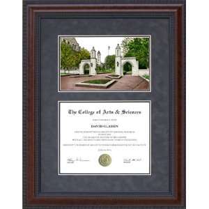  Diploma Frame with Licensed Indiana University (IU) Campus 