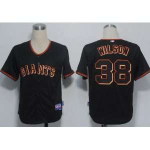  2012 San Francisco Giants #38 Wilson Black Jersey: Sports 