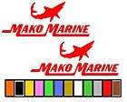 mako marine boat sticker decal fishing any color or size
