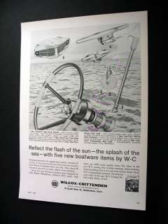 Wilcox Crittenden Boatware Boat Equipment 1963 print Ad  
