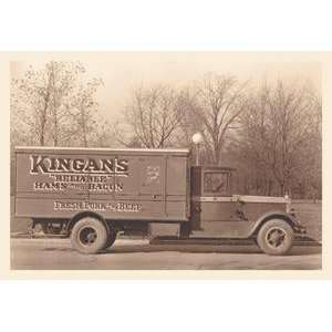 Paper poster printed on 20 x 30 stock. Kingans Meat Truck #5  