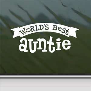  Worlds Best Auntie White Sticker Car Vinyl Window Laptop 