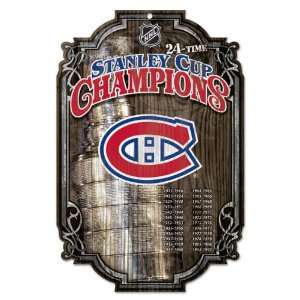  Montreal Canadiens Champion 11x17 Wood Sign Sports 