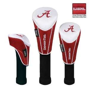  Alabama Crimson Tide 3pc Golf Club/Wood Head Cover Set 