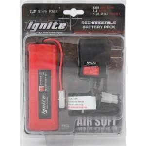 Ignite Radio Control 7.2 NI MH 1200 mAh Rechargeable Battery/Charger 