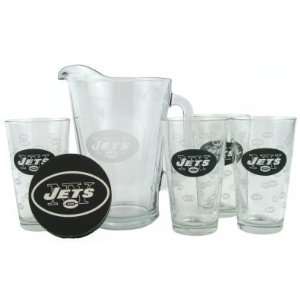  New York Jets Pint Glasses and Pitcher Set  New York Jets 