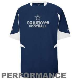   Dallas Cowboys Navy Blue Lift Performance Crew Top: Sports & Outdoors