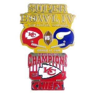 Super Bowl IV Oversized Commemorative Pin  Sports 