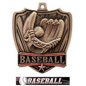 Hasty Awards 2.5 Shield Custom Baseball Medals BRONZE MEDAL / ULTIMATE 
