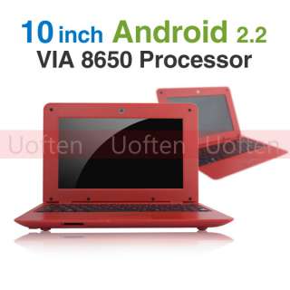 10 Inch Google Android 2.2 Mini Netbook Laptop Notebook WiFi/3G Flash 