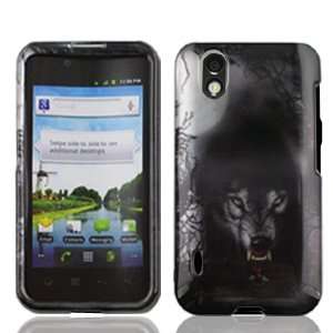  LG Marquee LS855 LS 855 Silver with Black Fearsome Wolf 