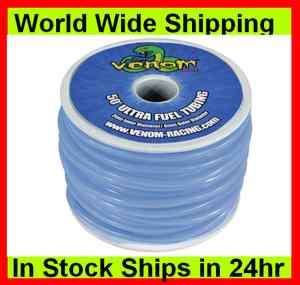 Venom 50 Feet Ultra Silicone Fuel Tube Transparent Blue Revo Savage T 