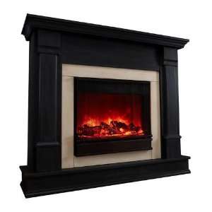 The Mathias Ventless Electric Indoor Fireplace   Black  