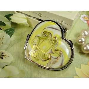   : Murano design light design heart shape compact mirror: Toys & Games