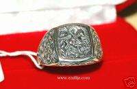 NEW ! RUSSIAN ORTHODOX ICON RING w/ ST GEORGE IMAGE  
