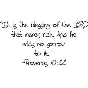  Proverbs 1022 It Is the Blessing of the Lord Bible Vinyl 