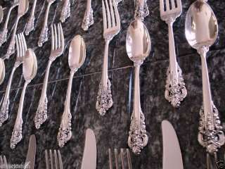 WALLACE GRAND BAROQUE STERLING FLATWARE SET **EXC.COND FREE SHIP **NO 