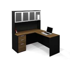  L Shaped Desk with Tall Hutch KKA203