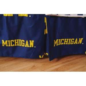  Michigan Wolverines Bed Skirt