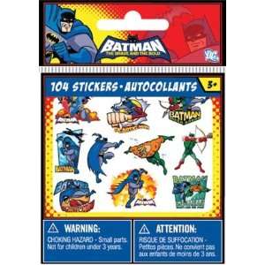   Batman Stickers   The Brave and the Bold 104 Stickers Per Pack: Toys