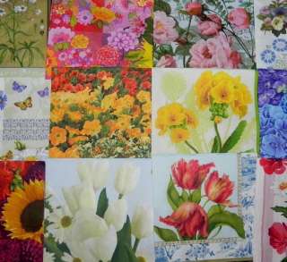 35 Gorgeous Floral & Botanical Paper Napkins ~ Great Assortment 