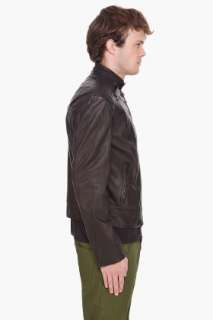 Givenchy Black Zip Leather Jacket for men  