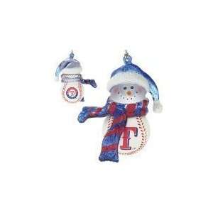  Scottish Christmas Texas Rangers Home Run Snowman Ornament 