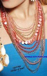 Park Lane ST TROPEZ NECKLACE Coral Pink Pearl $108 S4U  