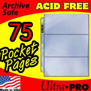 POCKET CURRENCY STORAGE PAGES ULTRA PRO PLATINUM 75  