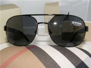 NEW AUTHENTIC BURBERRY BE3039 1001/81 POLARIZED SUNGLASSES 3039 MADE 