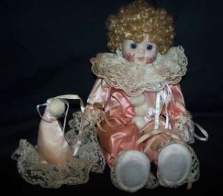 Beautiful Brinn 1988 Porcelain Clown Doll 21 1/2  