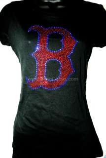 Boston Red Sox Bling Womens Studded Tee All Size/Color  