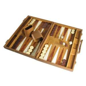  Clearance 15 Attache Backgammon Set, Ostrich Like Brown 