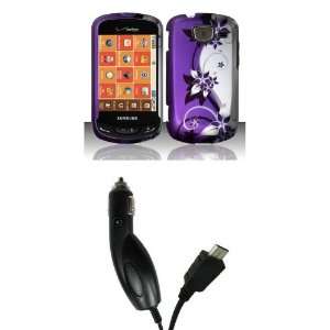  (Verizon) Premium Combo Pack   Purple and Black Lily Flowers 