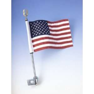  Flag Pole with Eagle and American Flag Patio, Lawn 