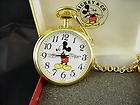 Disney Pulsar Mickey Mouse Pocket Watch w/ Chain New  