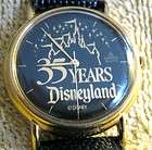 DISNEYLAND 35th Anniversary Wrist Watch Black Face Lorus Quartz