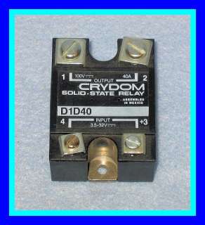 Crydom D1D40 DC Solid State Relay, 40 Amp .05 Ohm NEW  