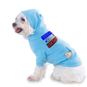 VOTE FOR GYM TEACHER Hooded (Hoody) T Shirt with pocket for your Dog 