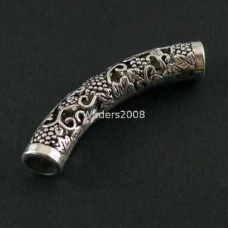 A5058/ 15Pcs Tibetan silver Curved Tube 6mm hole beads  
