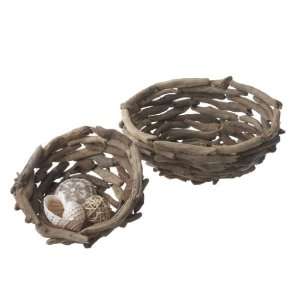 Driftwood Round Bowl (Pack of 2) by by Midwest CBK