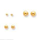 FindingKing Sardelli 3 Pair Set 14K Gold Ball Stud Earrings Jewelry