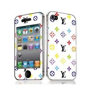 WHITE MONOGRAM Style Design Apple iPhone 4 ( iPhone 4G, iPhone 4th 