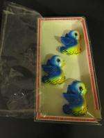 Vintage MILLER BLUE BIRD Wall Plaques IN BOX Three  
