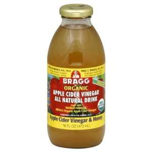 Bragg, Bev Apple Cider Vngr&Hny Org, 16 FO (Pack of 3):  