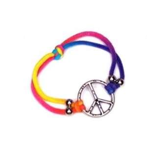   Size Tie Dye Stretch Corded Peace Bracelets: Health & Personal Care