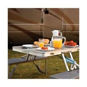  Picnic Time Folding Picnic Table With 4 Seats: Home 