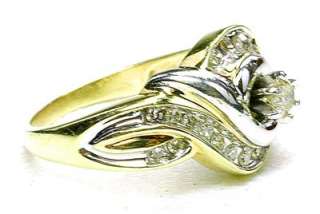 Estate 2/3rd ct ladies 10k Gold damond engagement Ring  