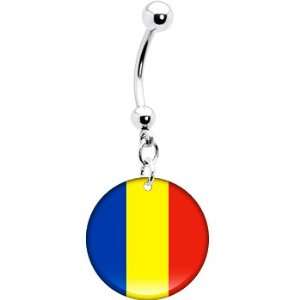 Romania Flag Belly Ring: Jewelry