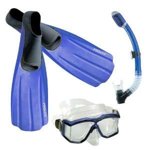  Snorkeling Scuba Dive Snorkel Edgeless Mask Fins Gear Set 